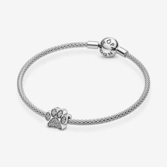 Pandora Sparkling Paw Print Charm - Picture 2 of 5